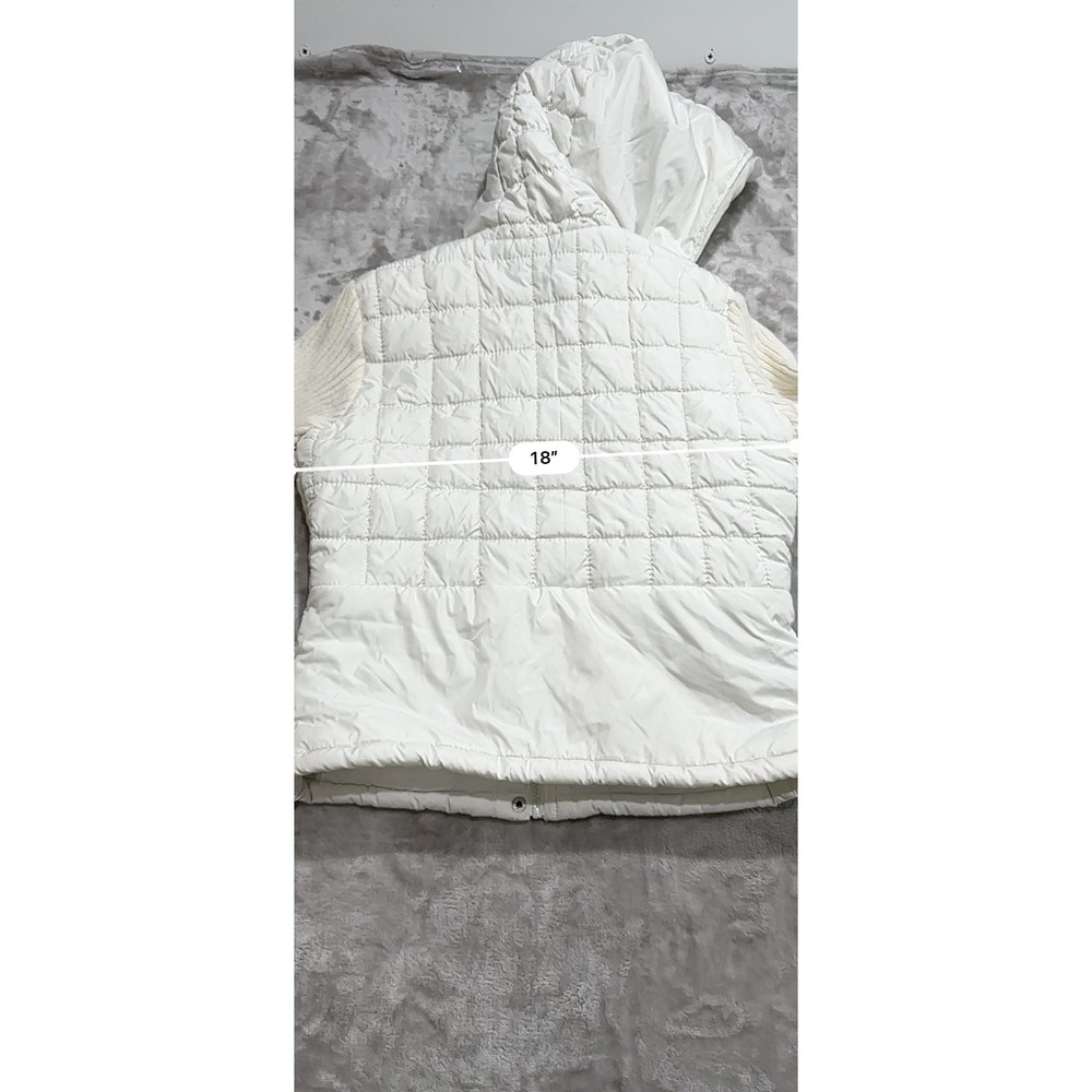 Ashley by 26 International Jacket Women's Size Small White Quilted‎ Zipper EUC - Picture 9 of 11